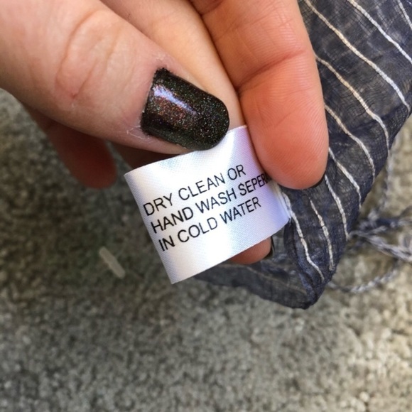 Pure Silk Sheer Art to Wear Lagenlook Multicolor Fringe Trim Scarf NWOT 66”x16” - Picture 7 of 8